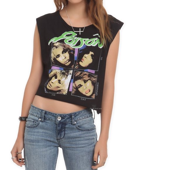 Poison Look What The Cat Dragged In metal rock T-Shirt XL NWT - Picture 1 of 3